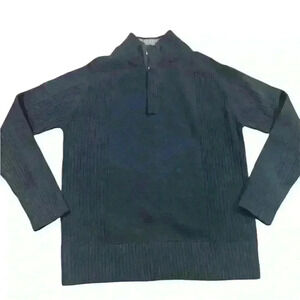Men’s sandstone 100% Wool navy Blue Pullover Sweater Size m